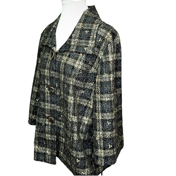 Chico’s Gold Lace Overlay Jacket - Picture 2 of 4